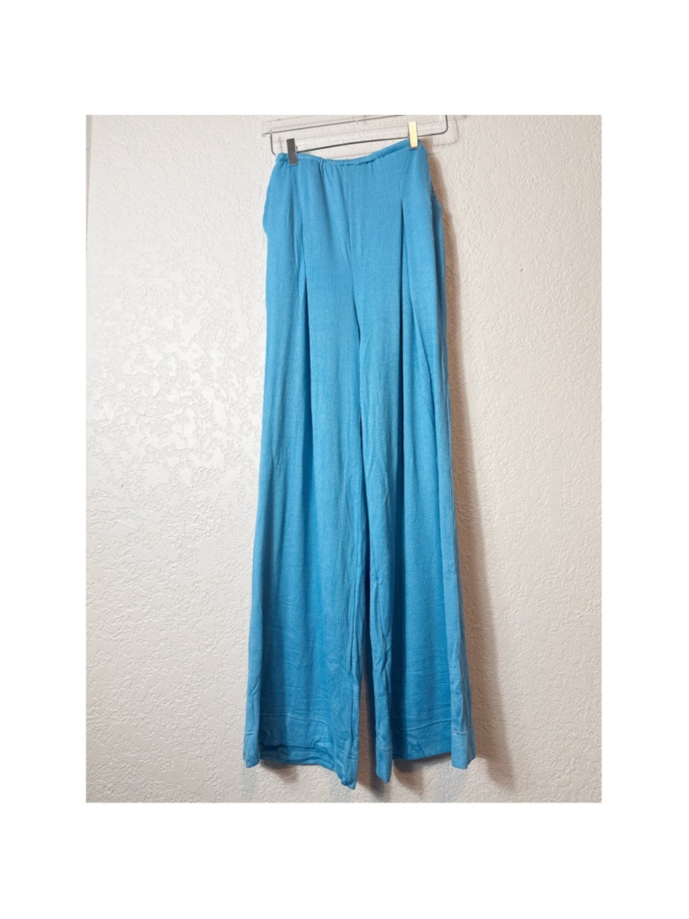 NWT Free People Sunday Funday Set Blue XS Wide Leg Wrap Crop Matching Set - Picture 4 of 4
